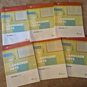 LifePac Language Arts workbooks Grade 4: Units 6 to 10 PLUS Teacher Guide